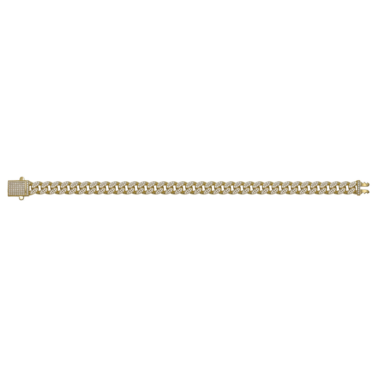 Solid gold curb bracelet, 14.50 g — shown square on a plain background.