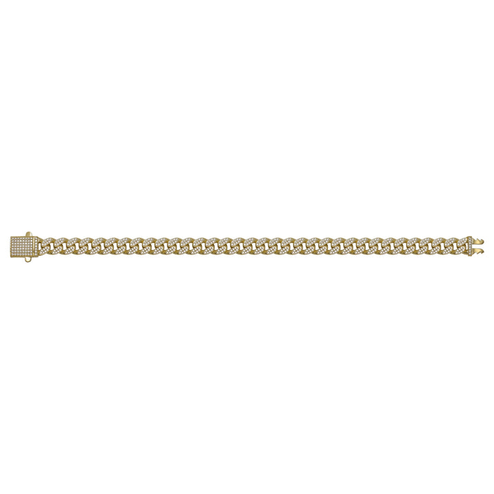 Solid gold curb bracelet, 14.50 g — shown square on a plain background.
