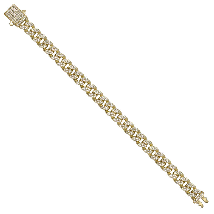 Solid gold curb bracelet, 17.60 g — shown at an angle across the frame.