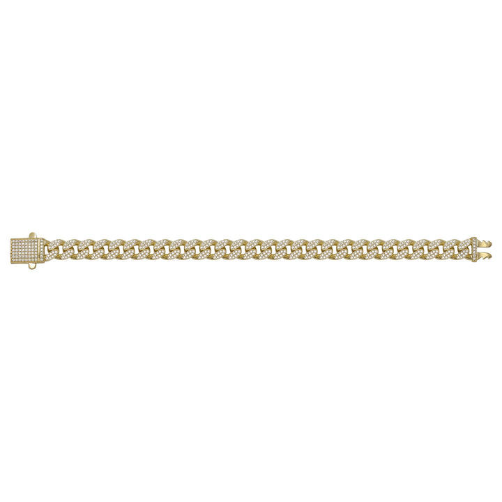 Solid gold curb bracelet, 17.60 g — shown square on a plain background.