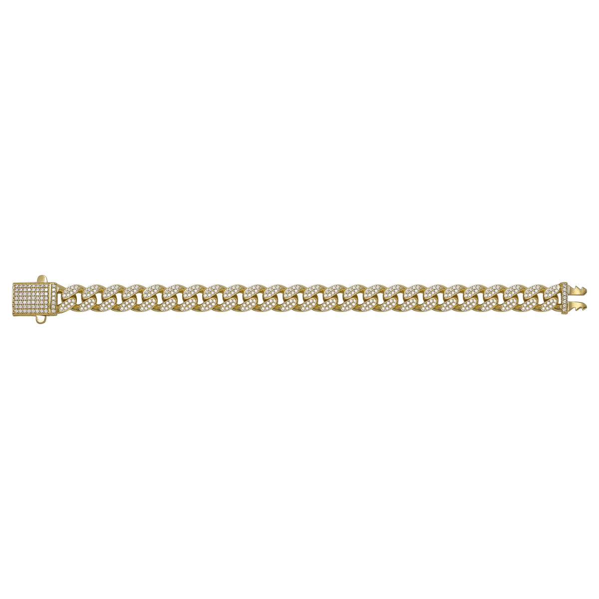 Solid gold curb bracelet, 20.75 g — shown square on a plain background.