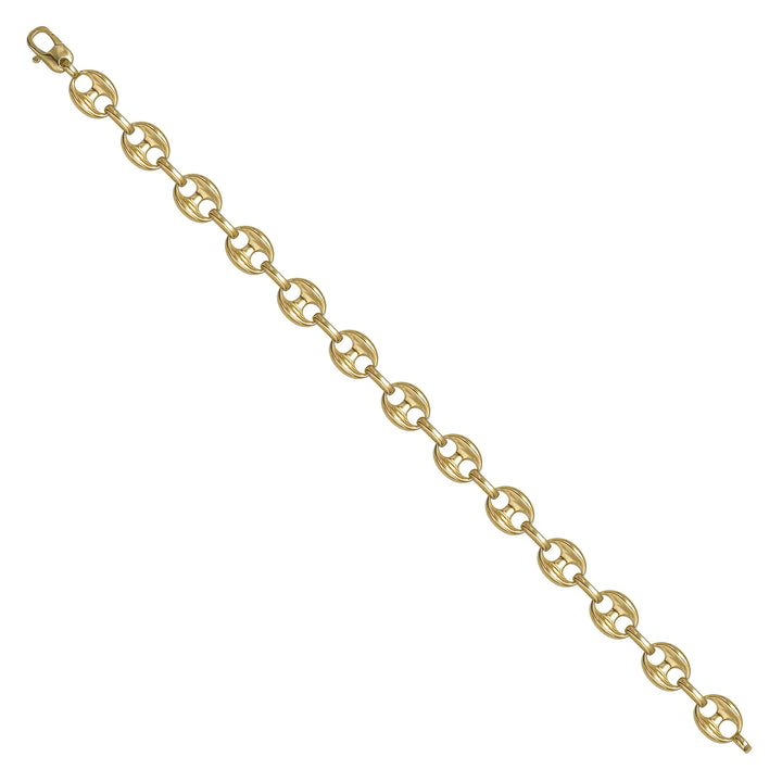 Solid gold mariner bracelet, 6.80 g — shown at an angle across the frame.