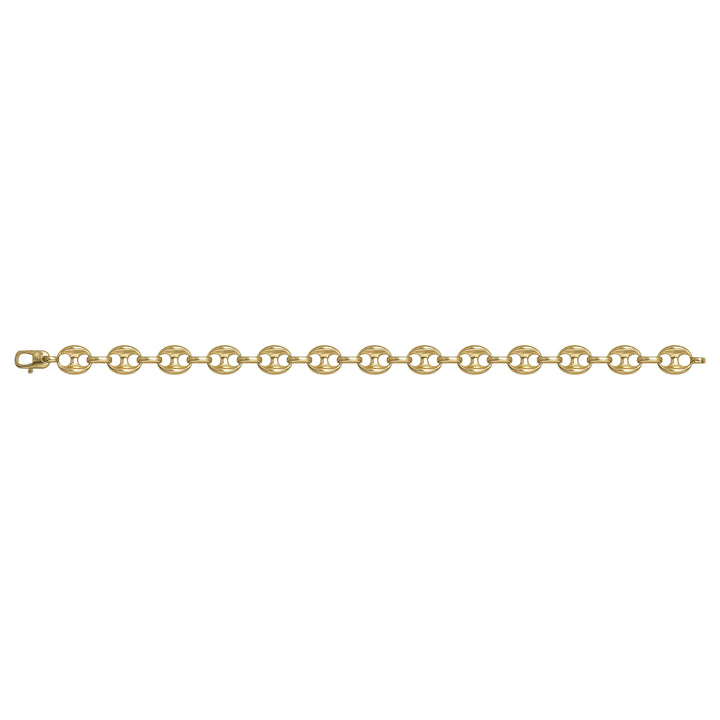 Solid gold mariner bracelet, 6.80 g — shown square on a plain background.