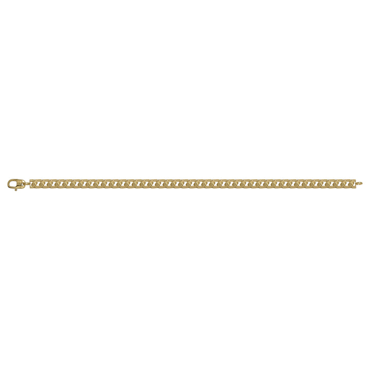 Solid gold curb bracelet, 7.15 g — shown square on a plain background.
