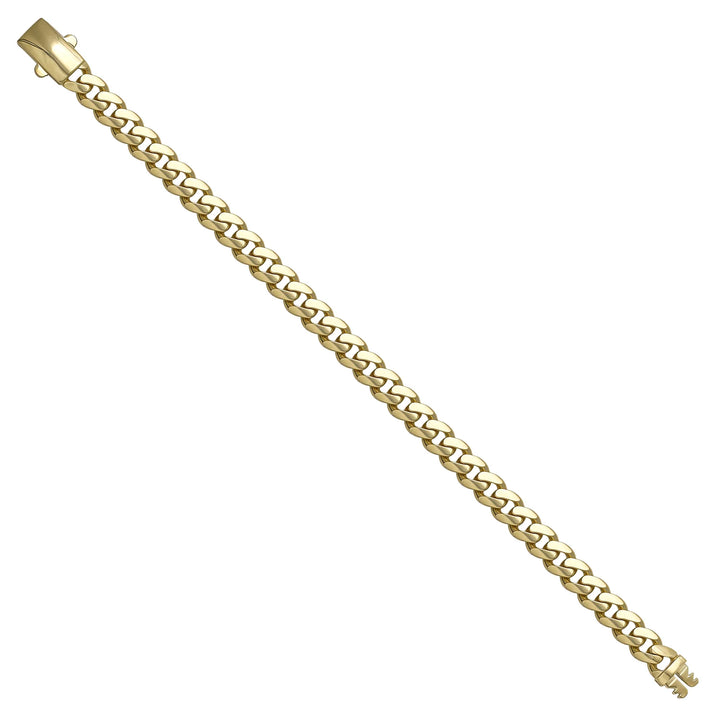 Solid gold curb bracelet, 9.68 g — shown at an angle across the frame.