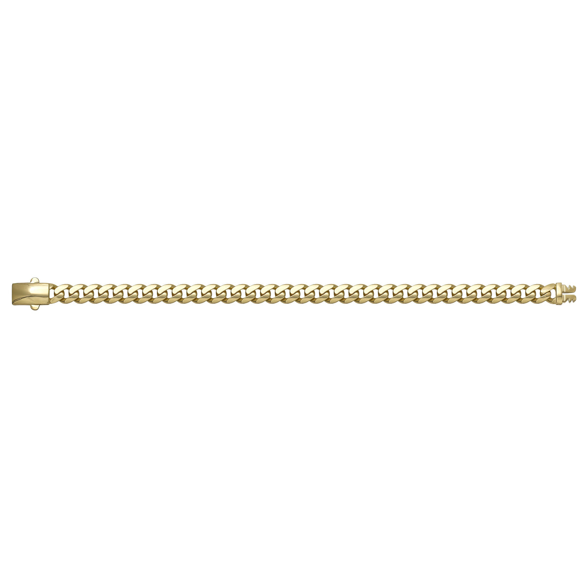 Solid gold curb bracelet, 9.68 g — shown square on a plain background.