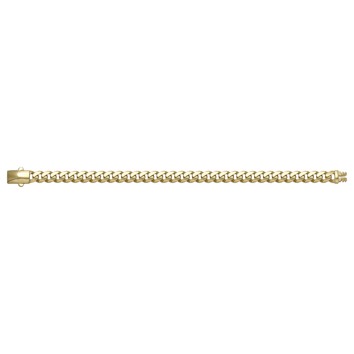 Solid gold curb bracelet, 9.68 g — shown square on a plain background.