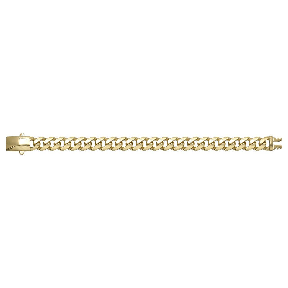 Solid gold curb bracelet, 16.26 g — shown square on a plain background.