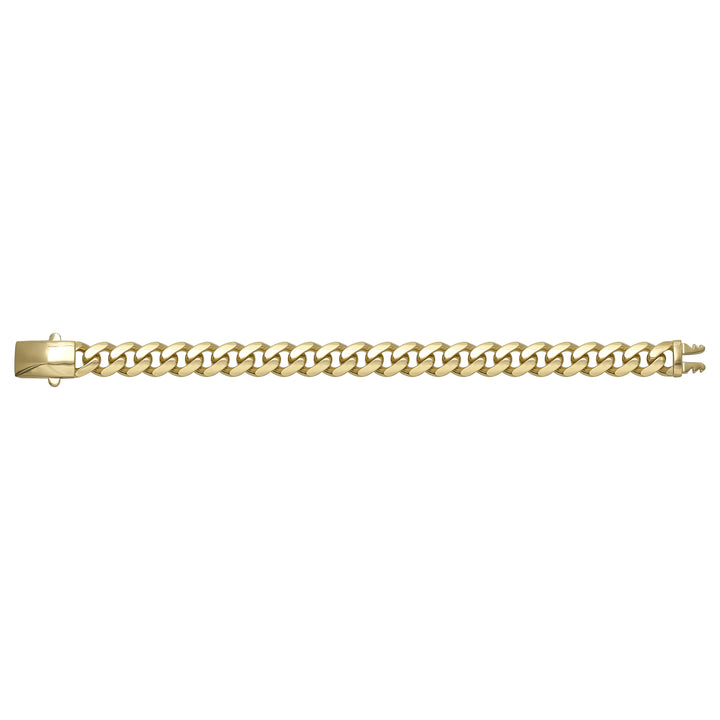 Solid gold curb bracelet, 16.26 g — shown square on a plain background.