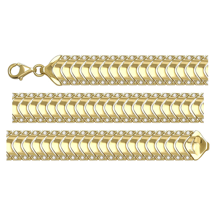 Solid gold braided bracelet, 13.40 g — shown in three rows across the frame.