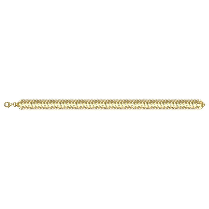 Solid gold braided bracelet, 13.40 g — shown square on a plain background.