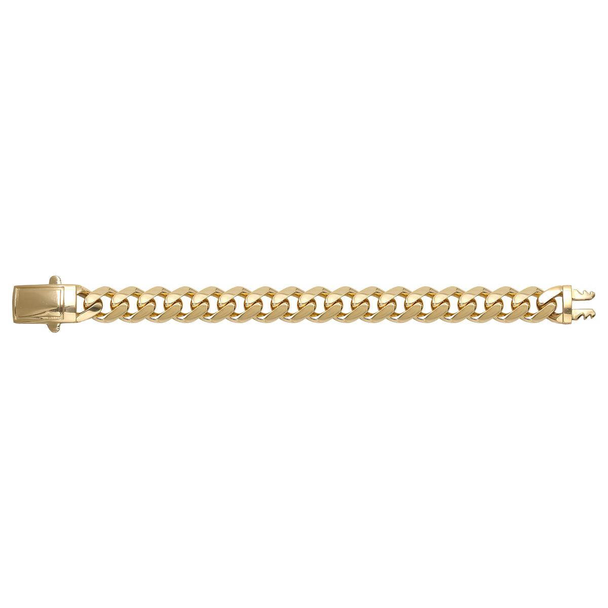Solid gold curb bracelet, 22.11 g — shown square on a plain background.