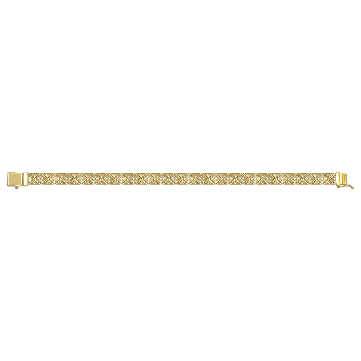 Solid gold braided bracelet, 10.50 g — shown square on a plain background.