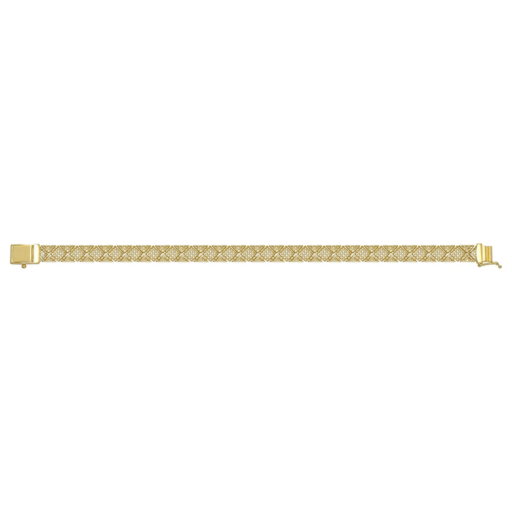 Solid gold braided bracelet, 10.50 g — shown square on a plain background.