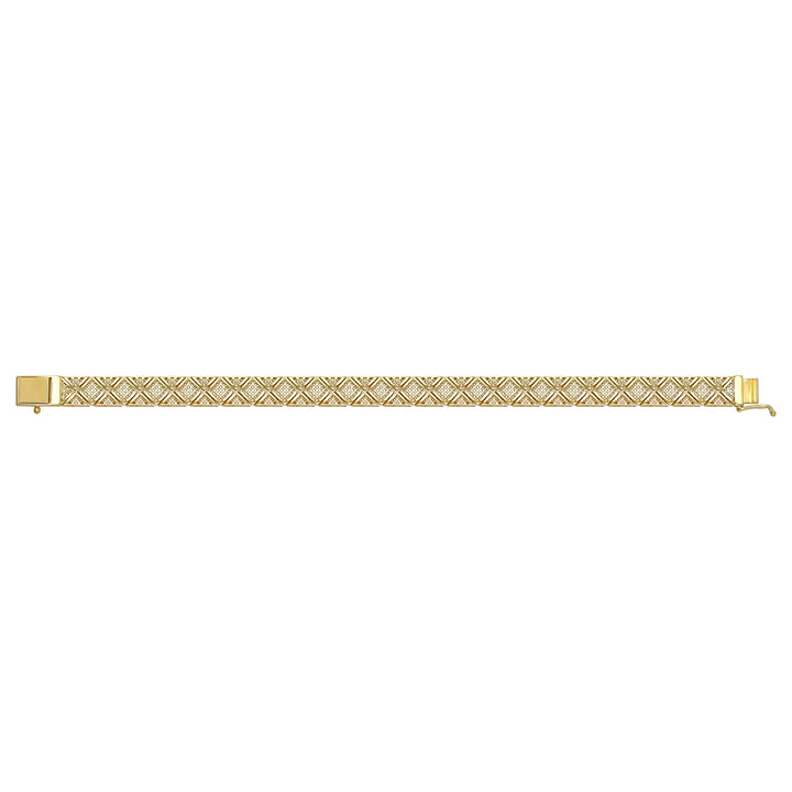 Solid gold braided bracelet, 15.10 g — shown square on a plain background.