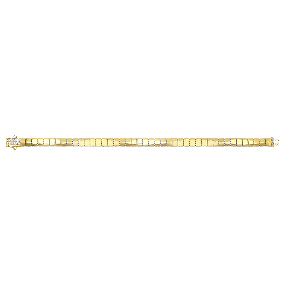 Solid gold bar link bracelet, 10.30 g — shown square on a plain background.