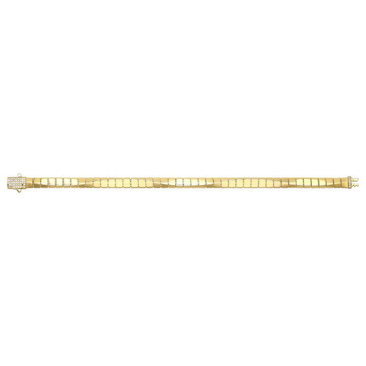 Solid gold bar link bracelet, 10.30 g — shown square on a plain background.