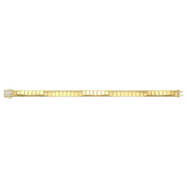 Solid gold bar link bracelet, 10.70 g — shown square on a plain background.