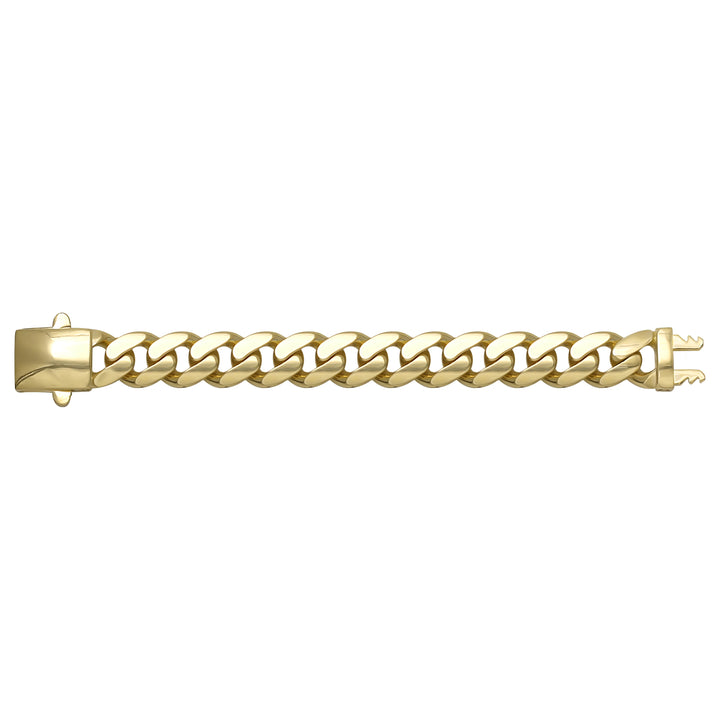 Solid gold curb bracelet, 32.20 g — shown square on a plain background.