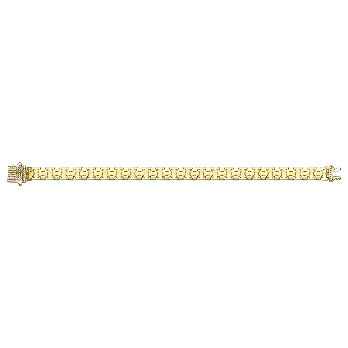 Solid gold braided bracelet, 12.75 g — shown square on a plain background.