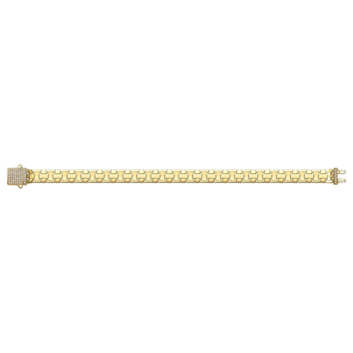 Solid gold braided bracelet, 12.75 g — shown square on a plain background.