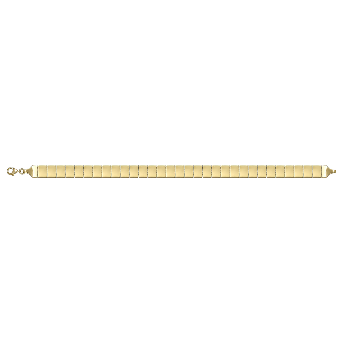 Solid gold id bracelet, 7.43 g — shown square on a plain background.