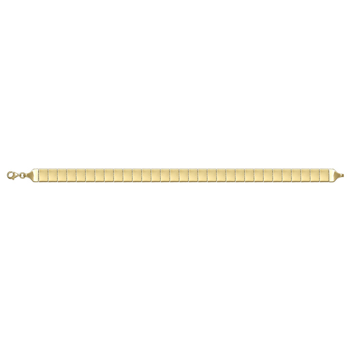Solid gold id bracelet, 7.43 g — shown square on a plain background.