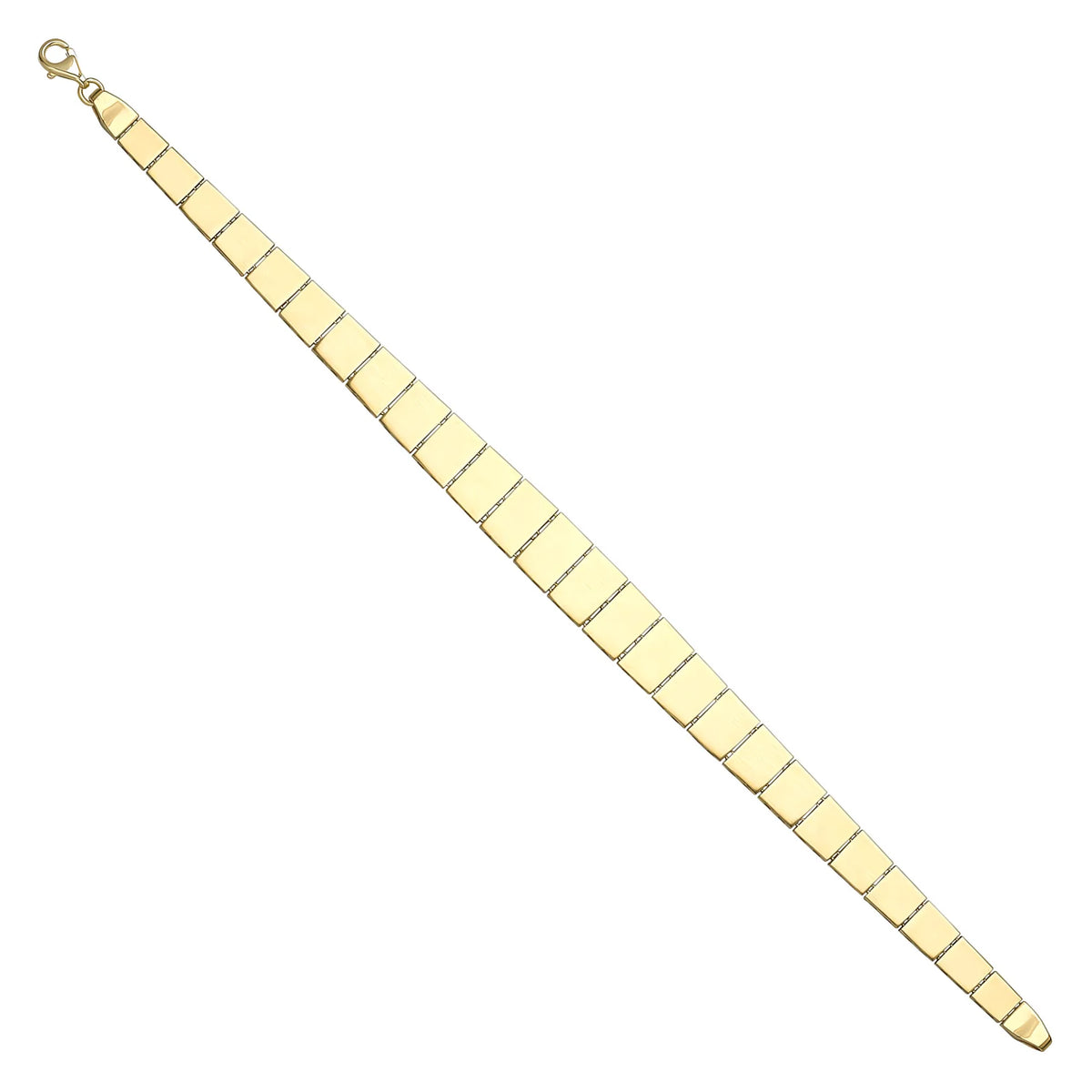 Solid gold id bracelet, 7.30 g — shown at an angle across the frame.