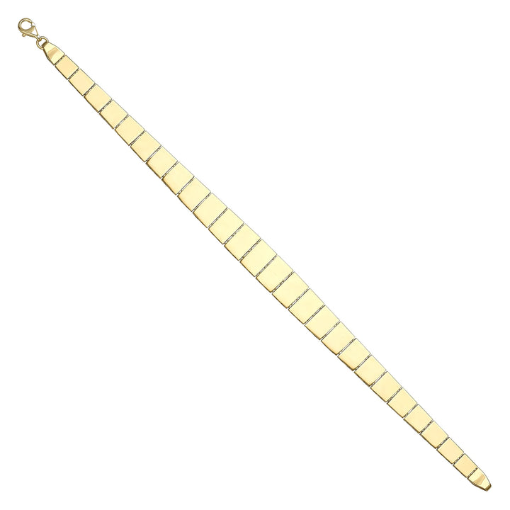 Solid gold id bracelet, 7.30 g — shown at an angle across the frame.