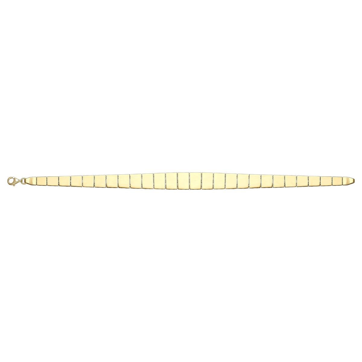 Solid gold id bracelet, 7.30 g — shown square on a plain background.