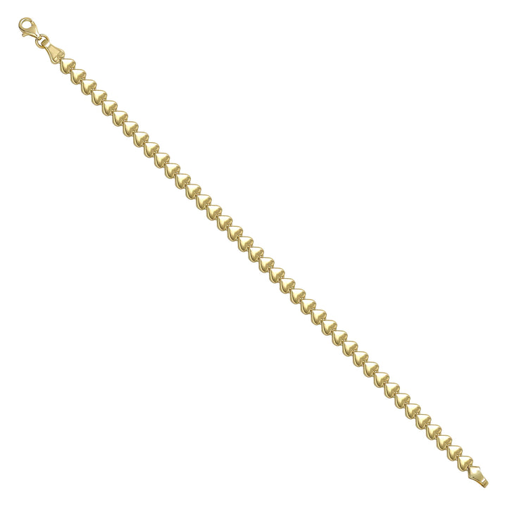 Solid gold fancy link bracelet, 6.40 g — shown at an angle across the frame.