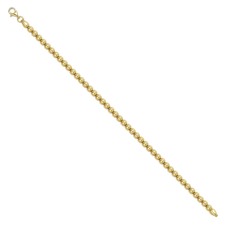 Solid gold bead bracelet, 5.70 g — shown at an angle across the frame.