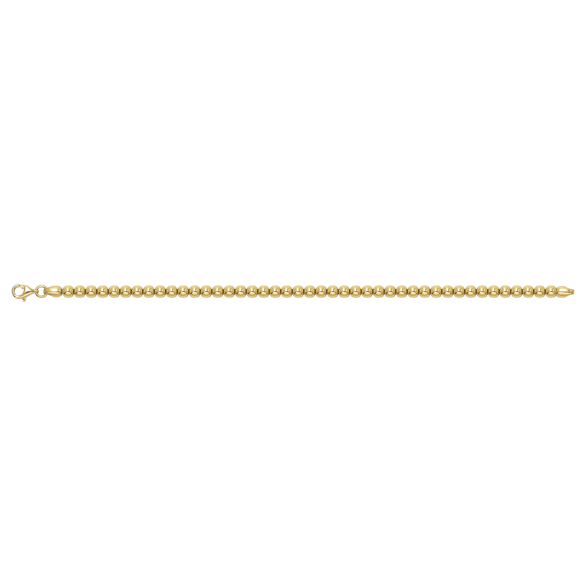 Solid gold bead bracelet, 5.70 g — shown square on a plain background.