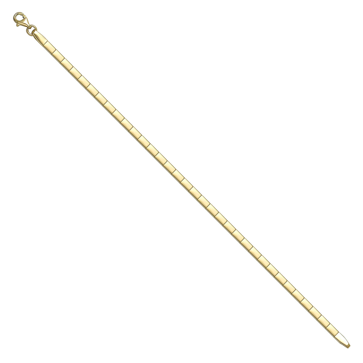 Solid gold id bracelet, 4.65 g — shown at an angle across the frame.