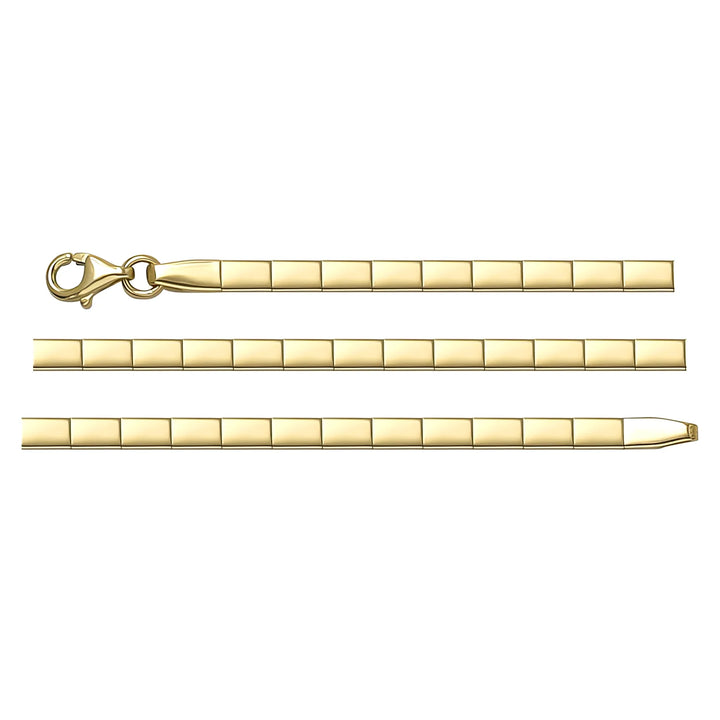 Solid gold id bracelet, 4.65 g — shown in three rows across the frame.