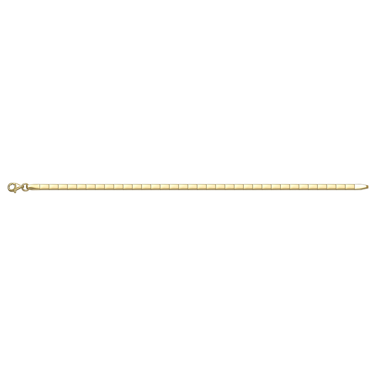 Solid gold id bracelet, 4.65 g — shown square on a plain background.