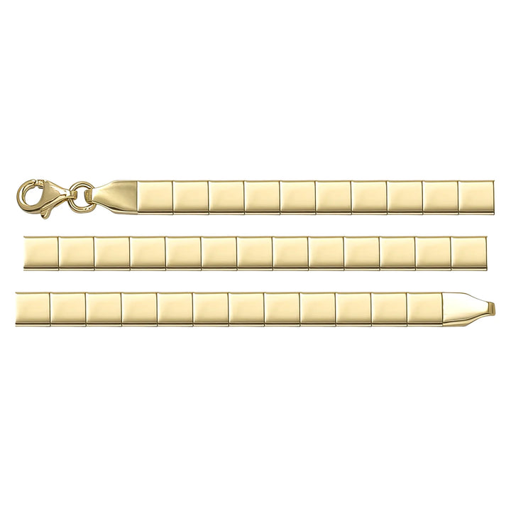 Solid gold id bracelet, 5.65 g — shown in three rows across the frame.