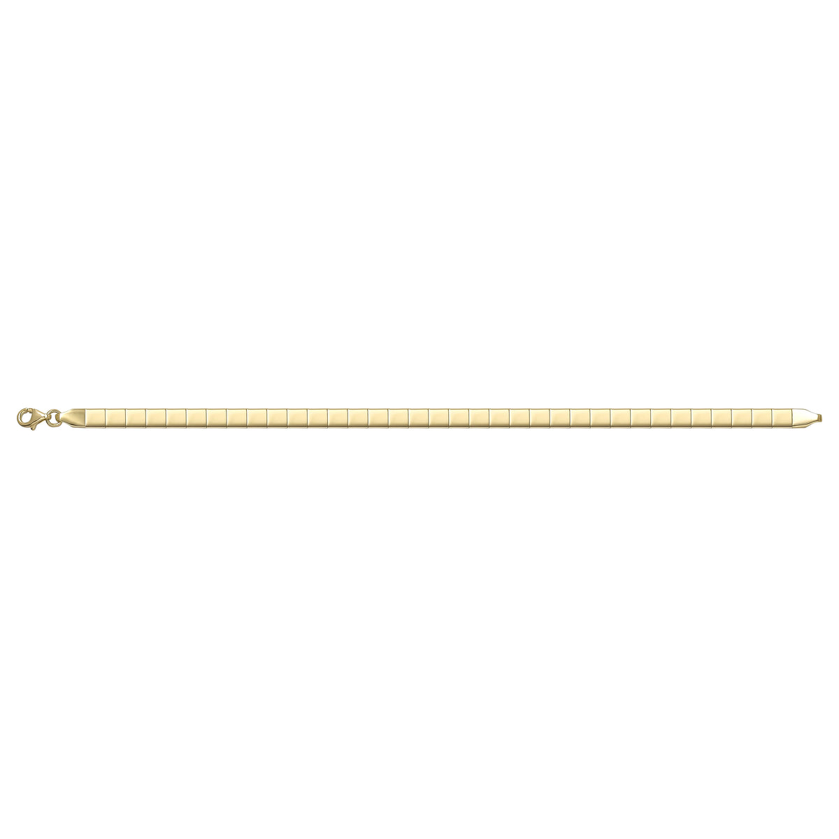 Solid gold id bracelet, 5.65 g — shown square on a plain background.