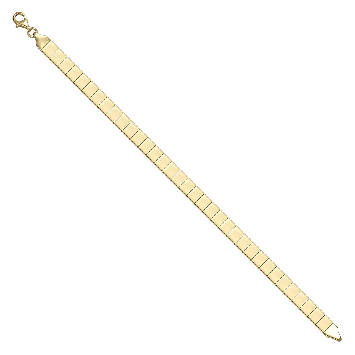 Solid gold id bracelet, 6.90 g — shown at an angle across the frame.