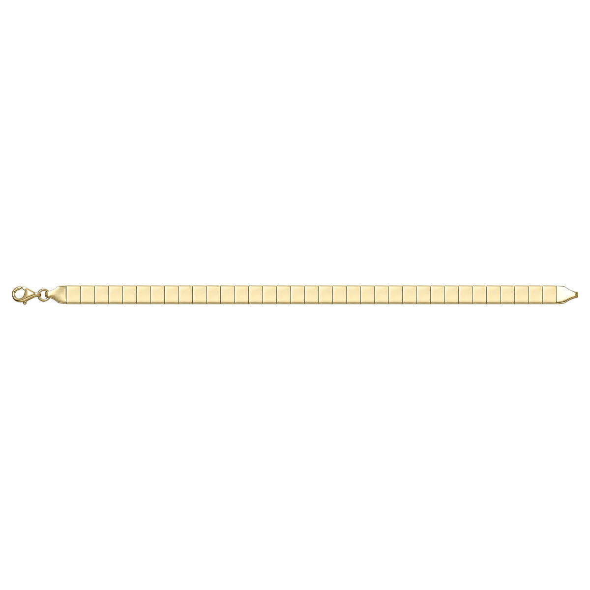 Solid gold id bracelet, 6.90 g — shown square on a plain background.