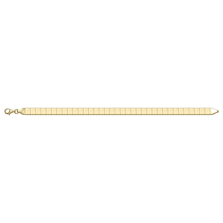 Solid gold id bracelet, 6.90 g — shown square on a plain background.