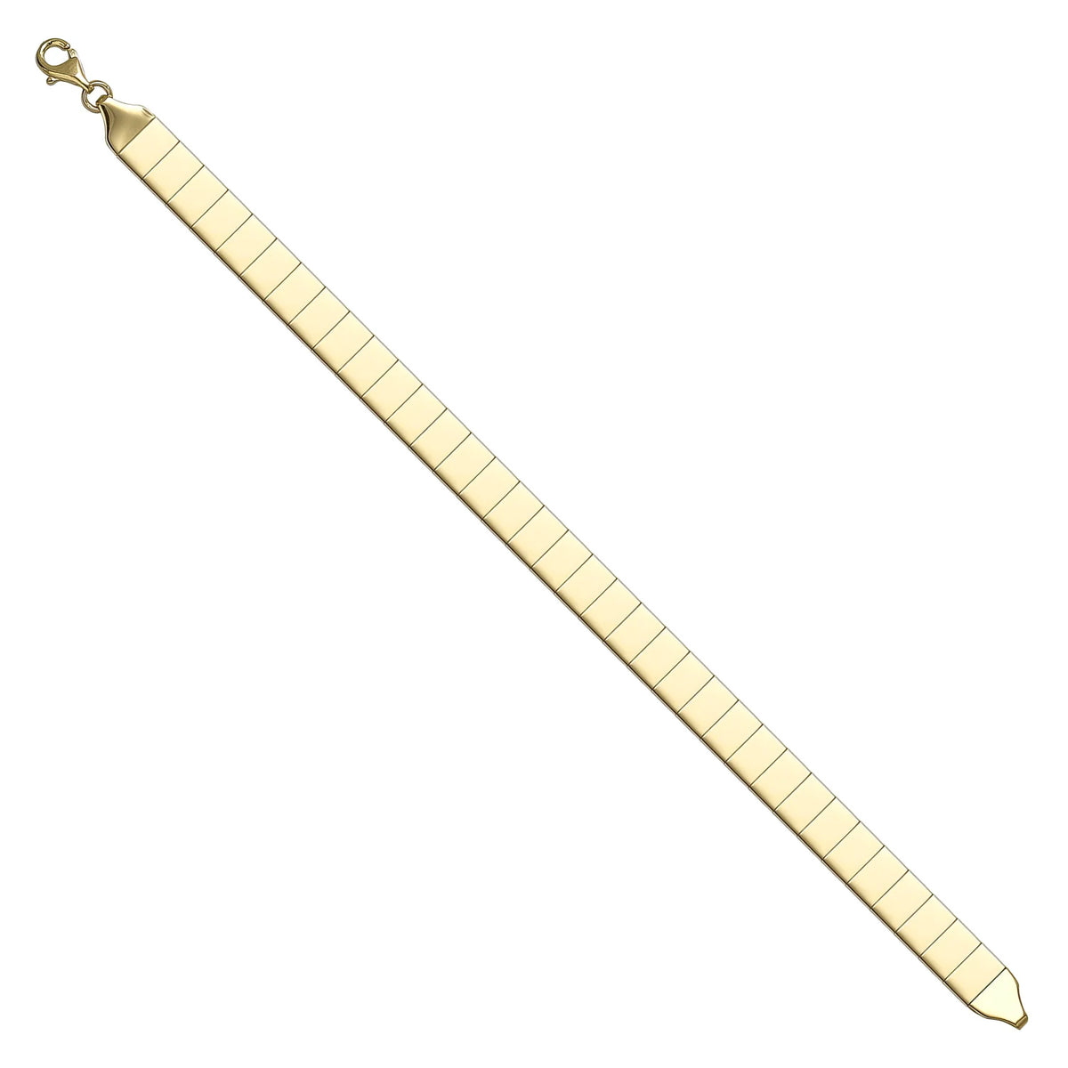 Solid gold id bracelet, 8.00 g — shown at an angle across the frame.