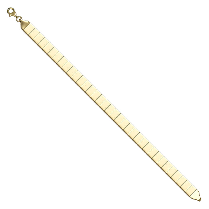 Solid gold id bracelet, 8.00 g — shown at an angle across the frame.