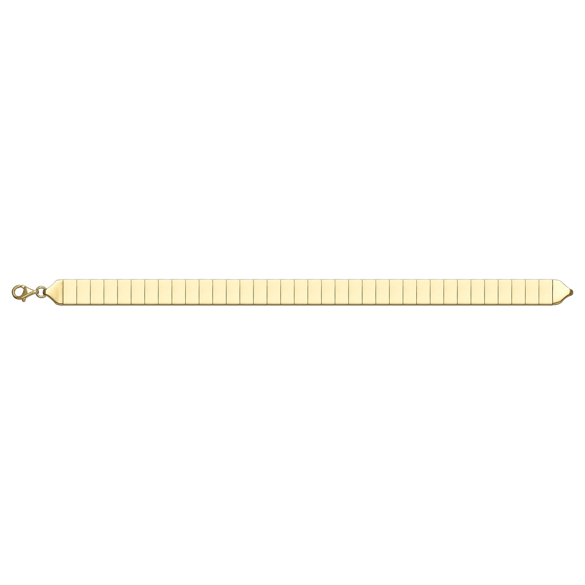 Solid gold id bracelet, 9.10 g — shown square on a plain background.