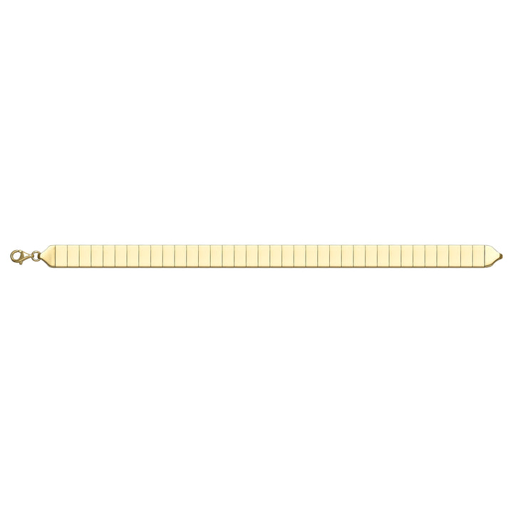 Solid gold id bracelet, 9.10 g — shown square on a plain background.