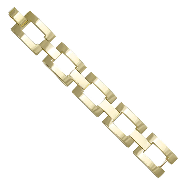 Solid gold fancy link bracelet, 53.40 g — shown at an angle across the frame.