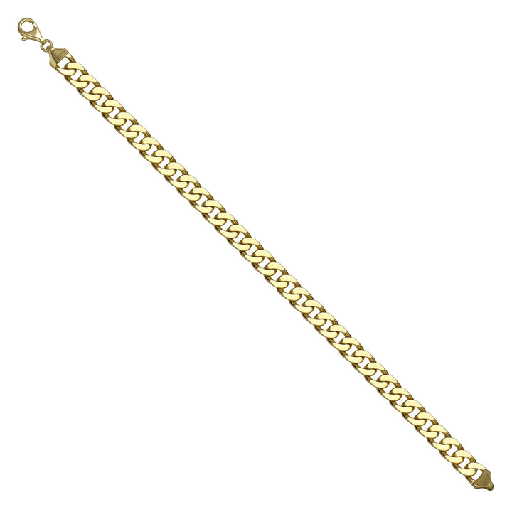 Solid gold curb bracelet, 8.90 g — shown at an angle across the frame.