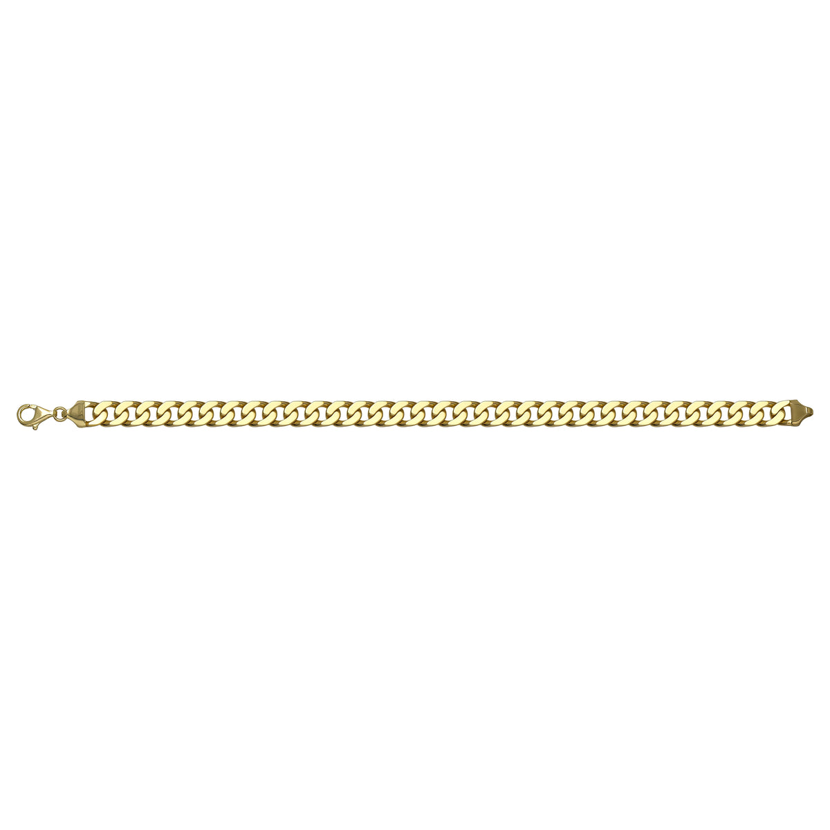 Solid gold curb bracelet, 8.90 g — shown square on a plain background.