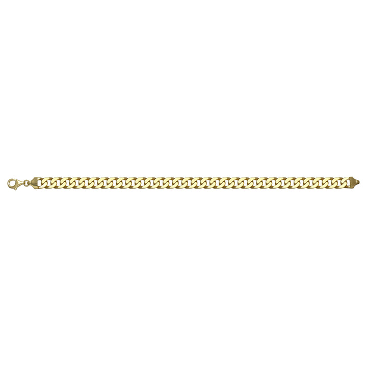 Solid gold curb bracelet, 8.90 g — shown square on a plain background.