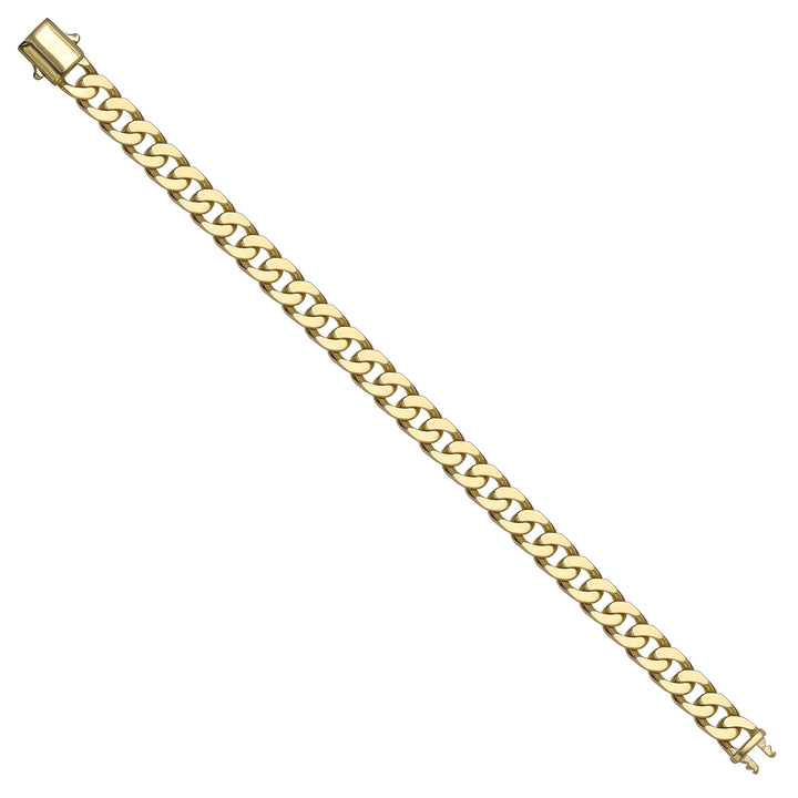 Solid gold curb bracelet, 12.80 g — shown at an angle across the frame.